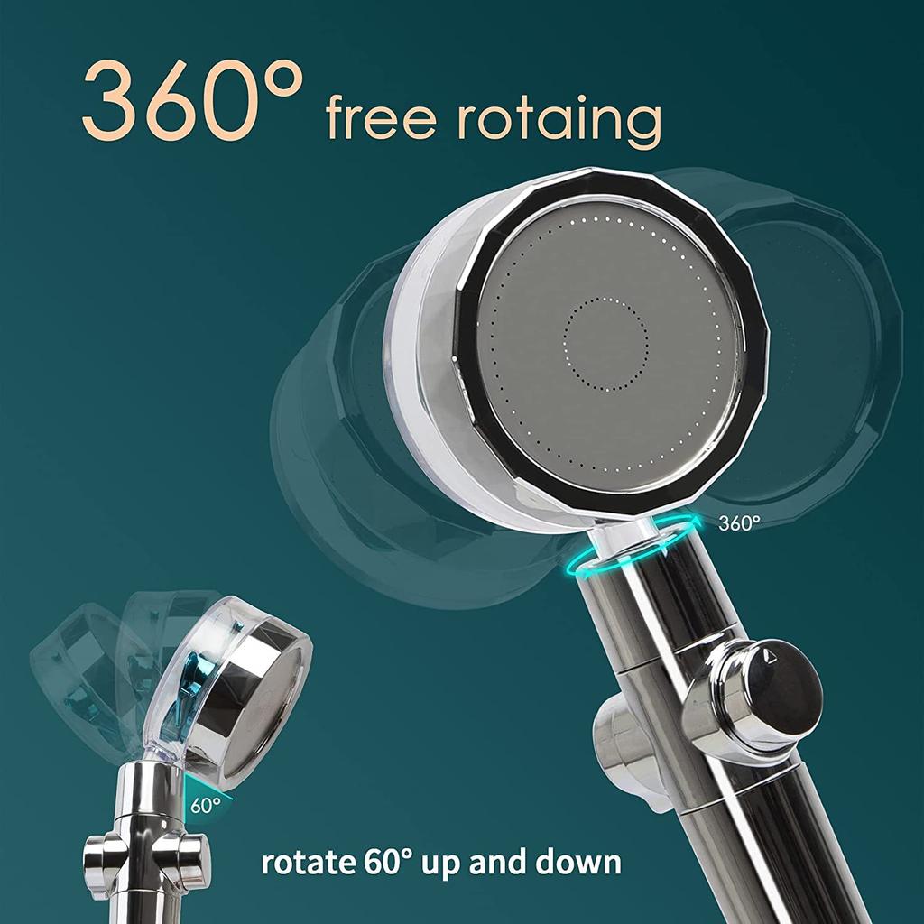Turbocharged Shower Head Filter Rainfall Shower Head Water Saving High Pressure Shower Head Bathroom High Pressure Shower Head