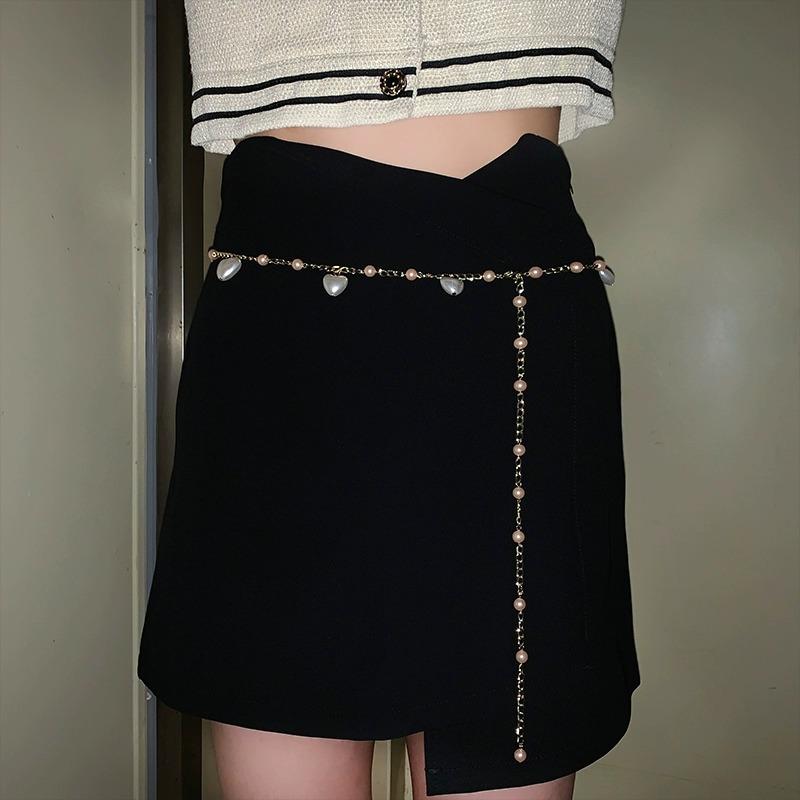 

Цепочка на талию женская высококлассная цепочка с жемчугом любви украшение с юбкой Jk ретро тренд персонализированный пояс серебряный