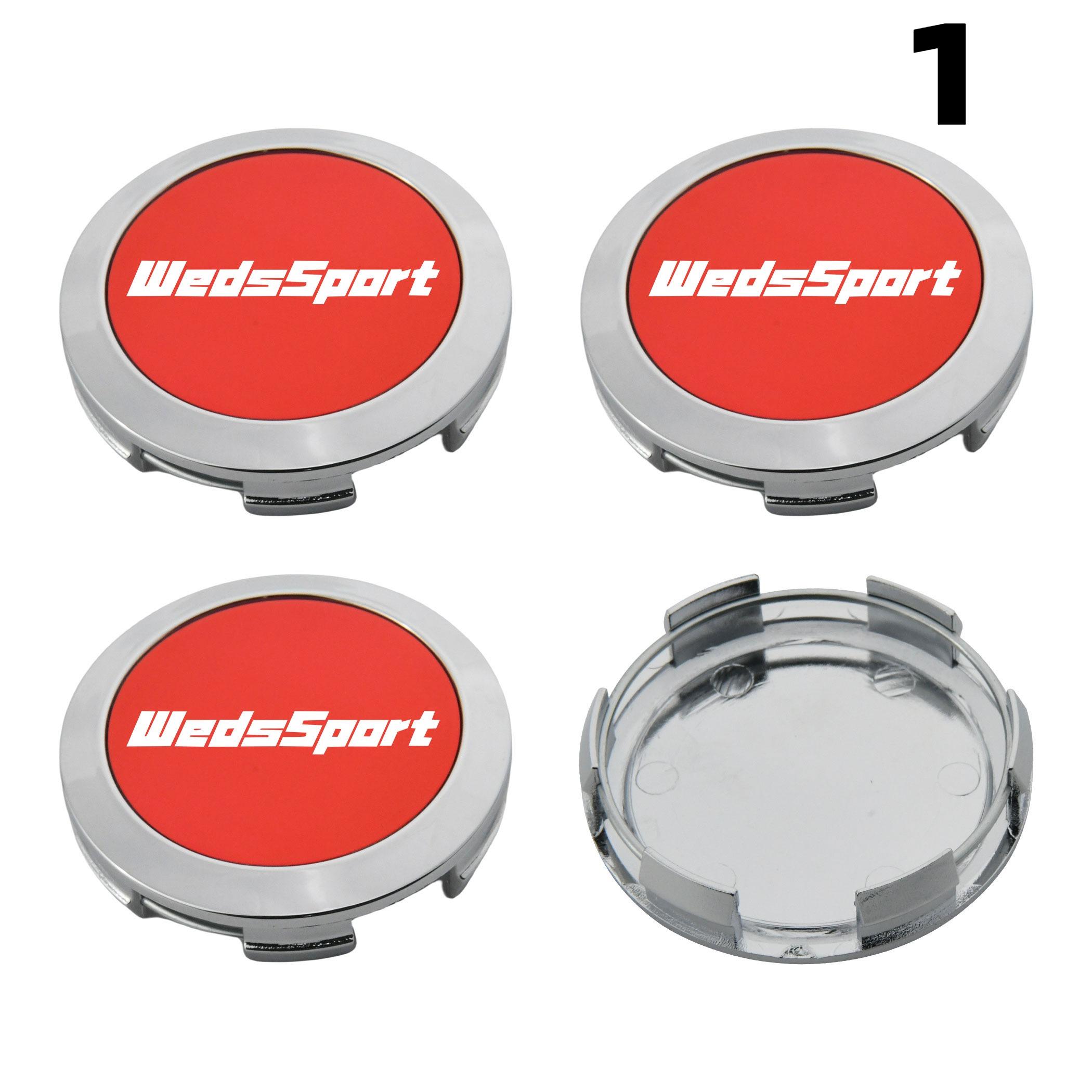1Set/4PCS 64MM OD / 62MM ID Caps On Wheels WEDSSPORT KRANZE Logo Wheel Center Cap Car Wheel Cover Hub caps Sport Rim Caps