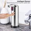 Stainless Steel Touchless Soap Dispenser Electric Smart Sensor Dispenser  Bathroom