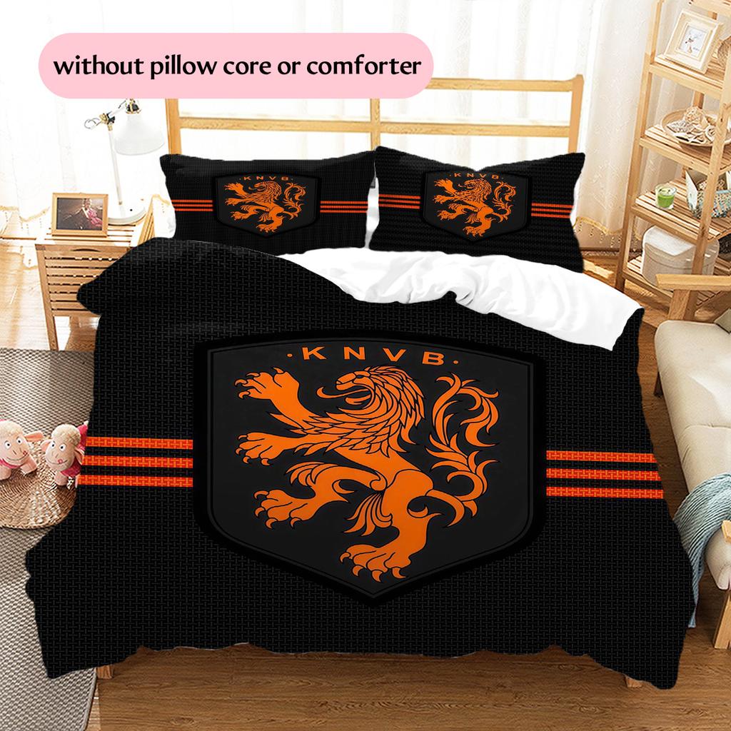 Netherlands Pattern Bedding Quilt Set Home Decoration Gift (1 * duvet cover + 2 * pillowcase without core)
