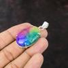 Rainbow Solar Quartz Druzy Pendant 925 Sterling Silver Pendant Handmade Antique Jewelry Real Gemstone Pendant Gift For Her Wonderful Jewelry