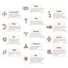 Natural Crystal Witches Runes Set Agate & Gemstone Divination Stones Elder Futhark Norse Viking Runes for Fortune Telling