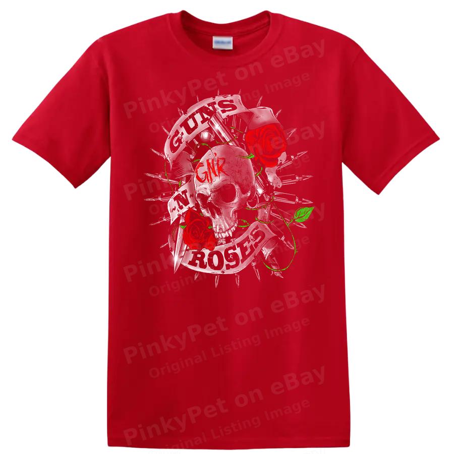 Rose Graphic T Shirt Floral Design Retro Art Music Theme Tee