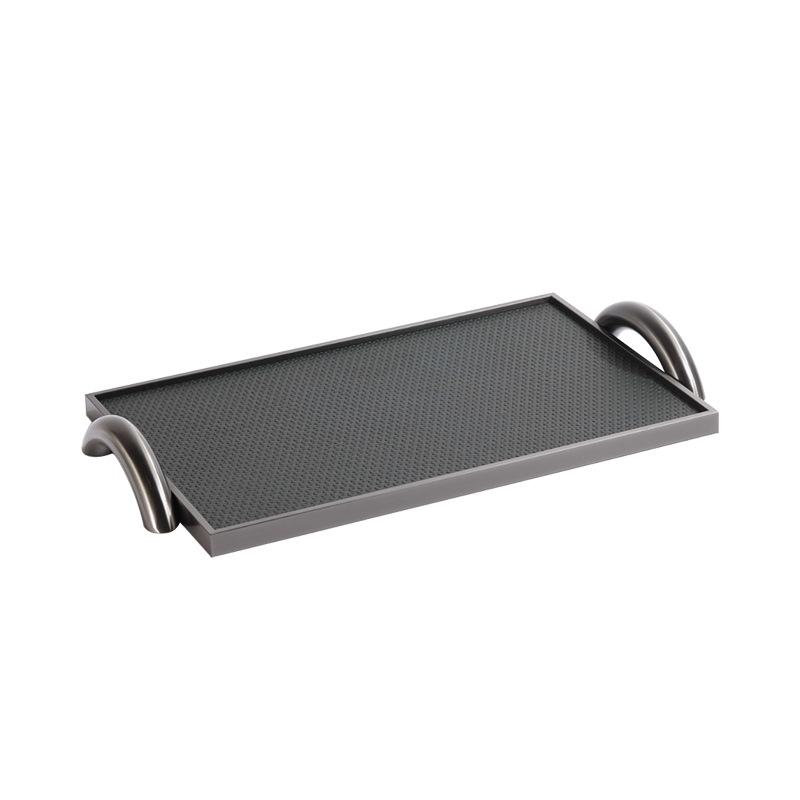 Stainless Steel Tray Modern Leather Storage Tray Creative Minimalist Aromatherapy Trays Living Room Decoration Accessories