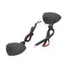 Pair Motorcycle Turn Signal Light with Grill Cover 3 Wires Retro 10mm Installing Hole Universal Replacement