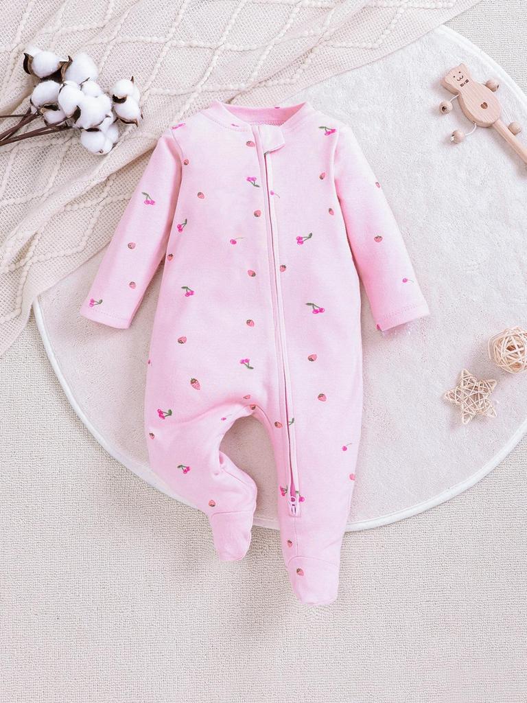 Baby Long Sleeve Cotton Rompers - Four Seasons Pajamas Homewear for Girls