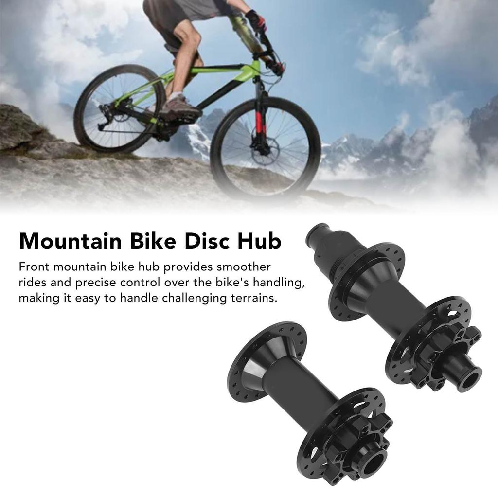 1Pair Mountain Bike Hub Black Friction Reduction High Strength Rustproof 32 Holes Mountain Bike Hub for Mountain Bicycles