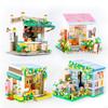 Cafe Street Scene Building Blocks For Girls Plastic Abs Material