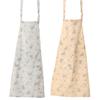 Adjustable Straps Apron Embosseds Fabric Elegant Japanese Styles For Cooking Gardening Crafting Comfortable Soft Materials