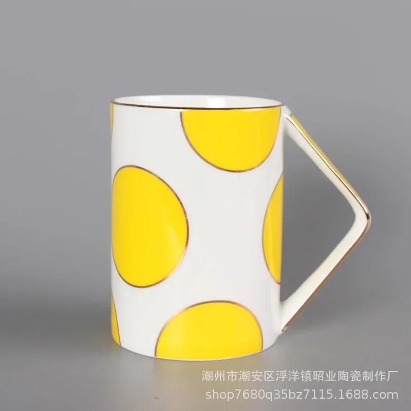 Innovative Mug Large Capacity Coffee Cup Afternoon Tea Bone China Color Ceramic Cup Water Cups Simple Coffee Mug