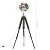 VidaXL Tripod Floor Lamp Standing Lamp Pedestal Lamp Adjustable Height Living Room Home Interior 165 Cm Mango Wood 286111