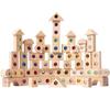 50-Piece Wooden Acrylic Gemstone Building Blocks: Interactive Parent-Child Game for Early Education and Castle Construction