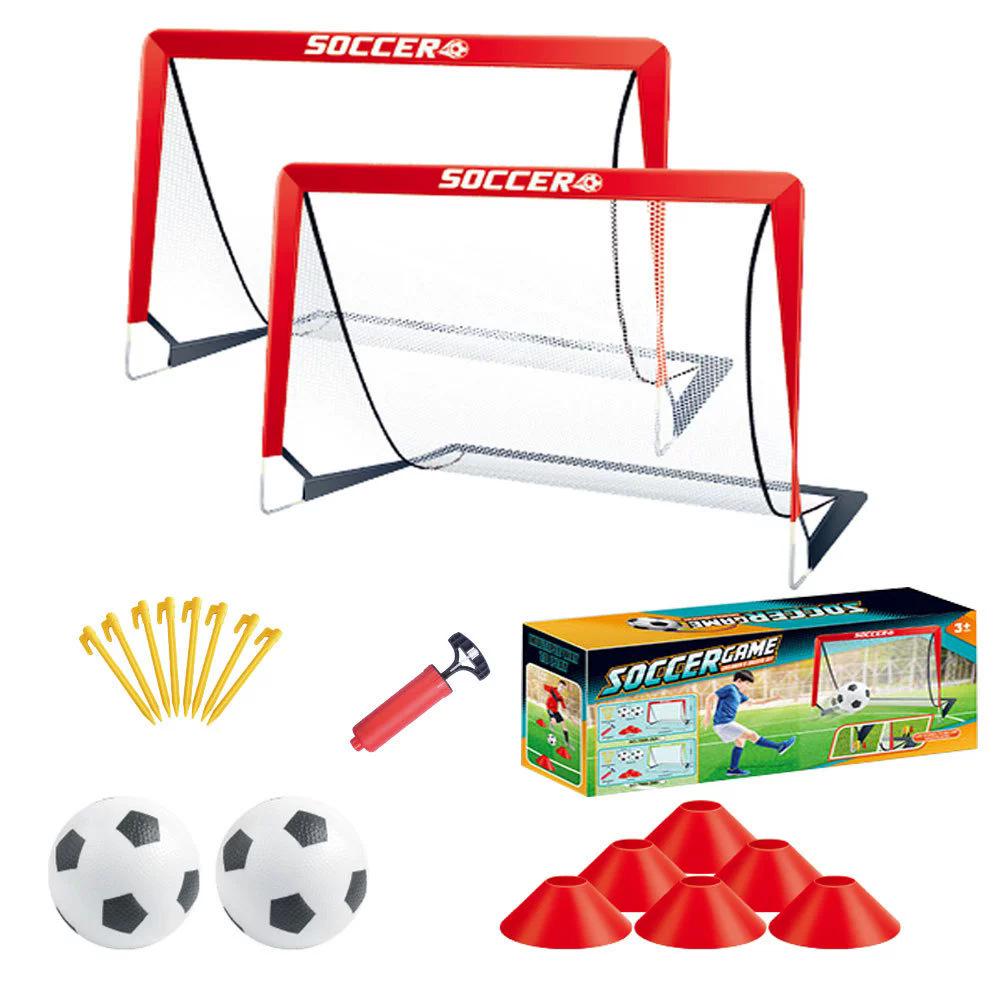 Portable Folding Children's Football Goal - Outdoor Grass Sports Activity Toy for Boys and Parent-Child Play