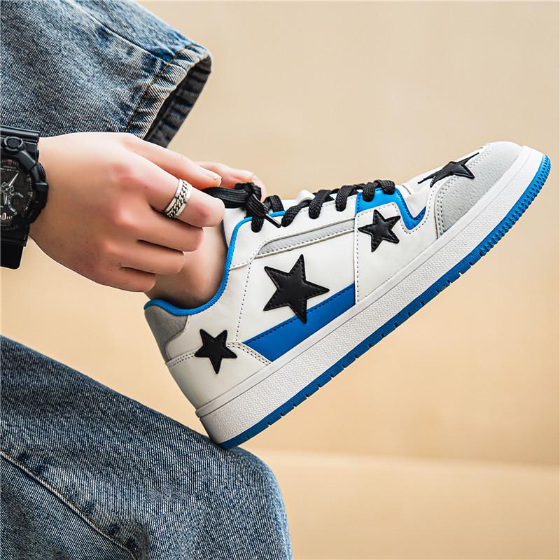 Men Shoe Classic Hip-hop Minimalist Skateboard Shoes Couples Students Outdoor Sports Shoe  Fashion Retro Stars Leisure Sneakers