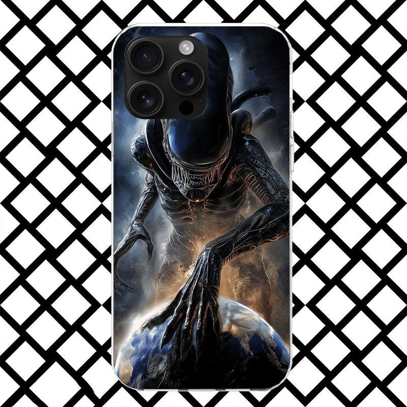 Cool A-Alien X-Xenomorph Phone Case for iPhone 17 Air 16 16E 15 14 Plus 13 Mini 12 11 Pro Max 7 8 + SE 2020 Soft Cover Fundas 17