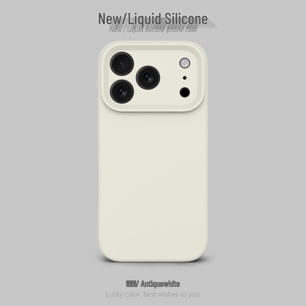 Flüssiges Silikon Airbag Sturzsichere Handyhülle für Apple 17Promax - Einfarbig, Feine Lochdesign für Frauen