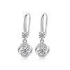 925 Sterling Silver Earrings Temperamental Long Eardrops Women's Four-Leaf Clover Personality Hipster Ear Studs Earrings