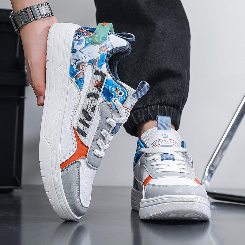 Raw shoes Large size widened and enlarged autumn waterproof student board shoes Youth casual shoes
