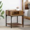 Nightstand Set of 2 Reclaimed Wood Look 40 x 40 x 50 cm Engineered Wood
