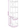 Bookshelf Sonoma Oak 40 x 30 x 155 cm Particleboard