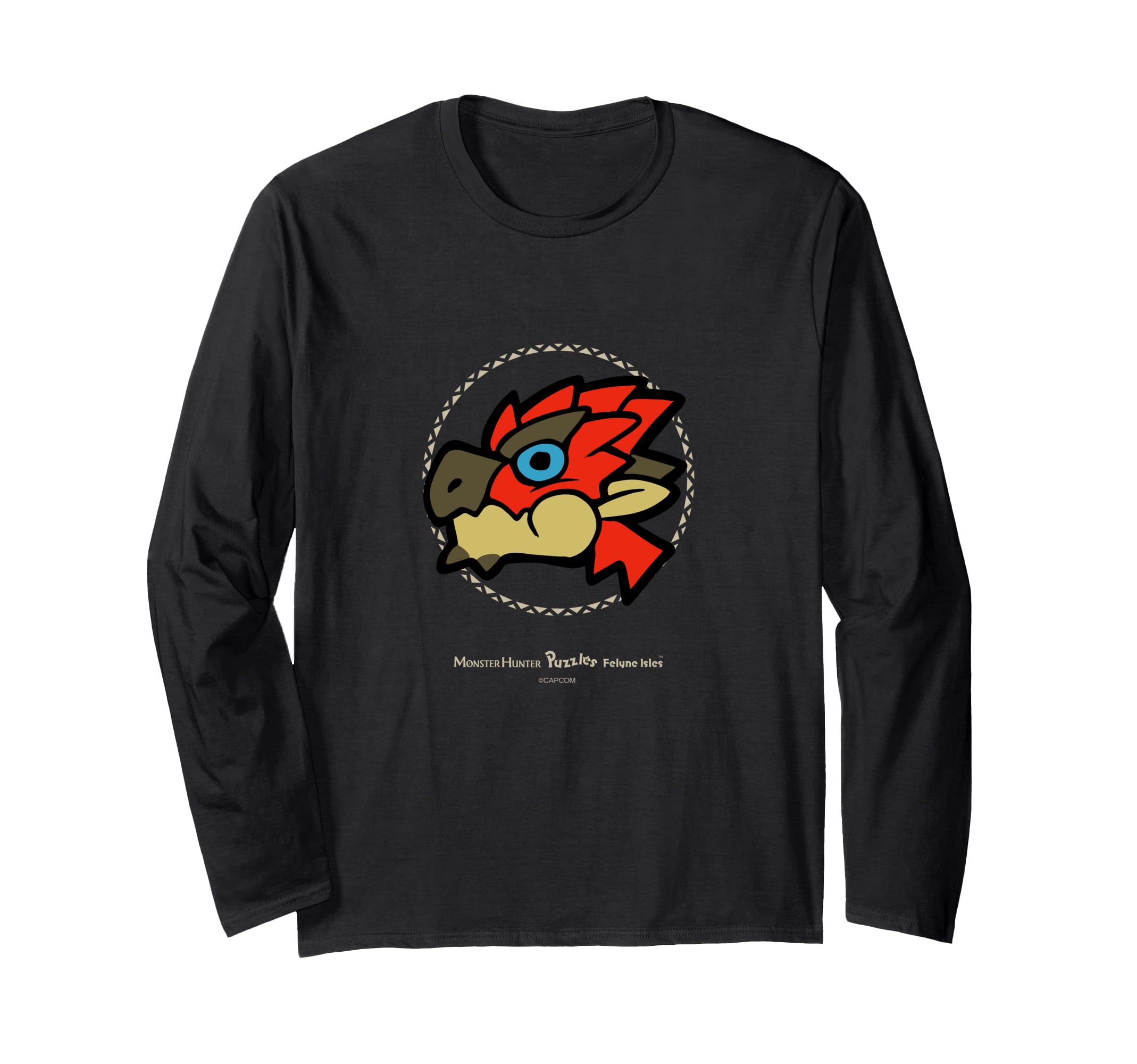

Monster Hunter Puzzle Airou Island Waiwai Rathalos Long Sleeve T-Shirt