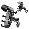 Motorcycle Phone Holder with Sun Visor & Anti-Theft Lock 360-degree Rotation, Camera Compatible