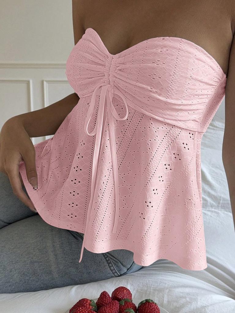 Summer New Women's Clothing High-End Sweet and Spicy Style Strapless Backless Slim Fit Tube Top