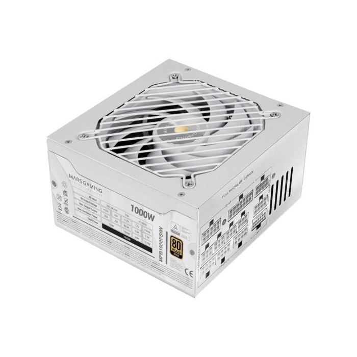 Mars Gaming Mpb1000psi Fuente Alimentación Modular Atx 3.1 1000w 80 Plus Gold Blanco