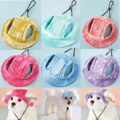 Small Dog Cat Hats Cat Cowboy Hat with Ear Holes Tiny Pet Birthday Party Costume Cat Headwear Puppy Dog Kitten Hat Chihuahua Cap
