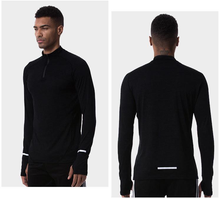 Men's Quick-Dry Long Sleeve Running T-Shirt for Autumn/Winter, Loose Fit Sportswear for Outdoor Basketball and Fitness Training