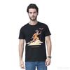 Asian Size Men Black Print T-shirt Hermes Gold Sigil No-Cut Heat Transfer Print Cotton Tshirt