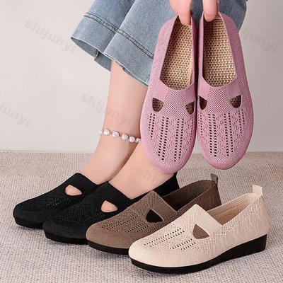 Damen Freizeitschuhe Damen Sommer Mesh Atmungsaktive Flache Schuhe Damen Komfort Leichter Sneaker Socken Damen Slipper Zapatillas Muje