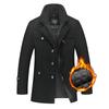 Mens Woolen Coat Warm Coat Down Jacket Wool Coat Cotton-padded Coat Autumn and Winter Warm Tops Business Casual Mens Windbreaker