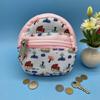 1 Piece Double-Shoulder Zipper Small Coin Purse Keychain Mini Backpack Pendant