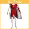 Medieval Templar Knight Crusader Costume Premium Polyester Cosplay Outfit For Renaissance Fairs Halloween Role Play