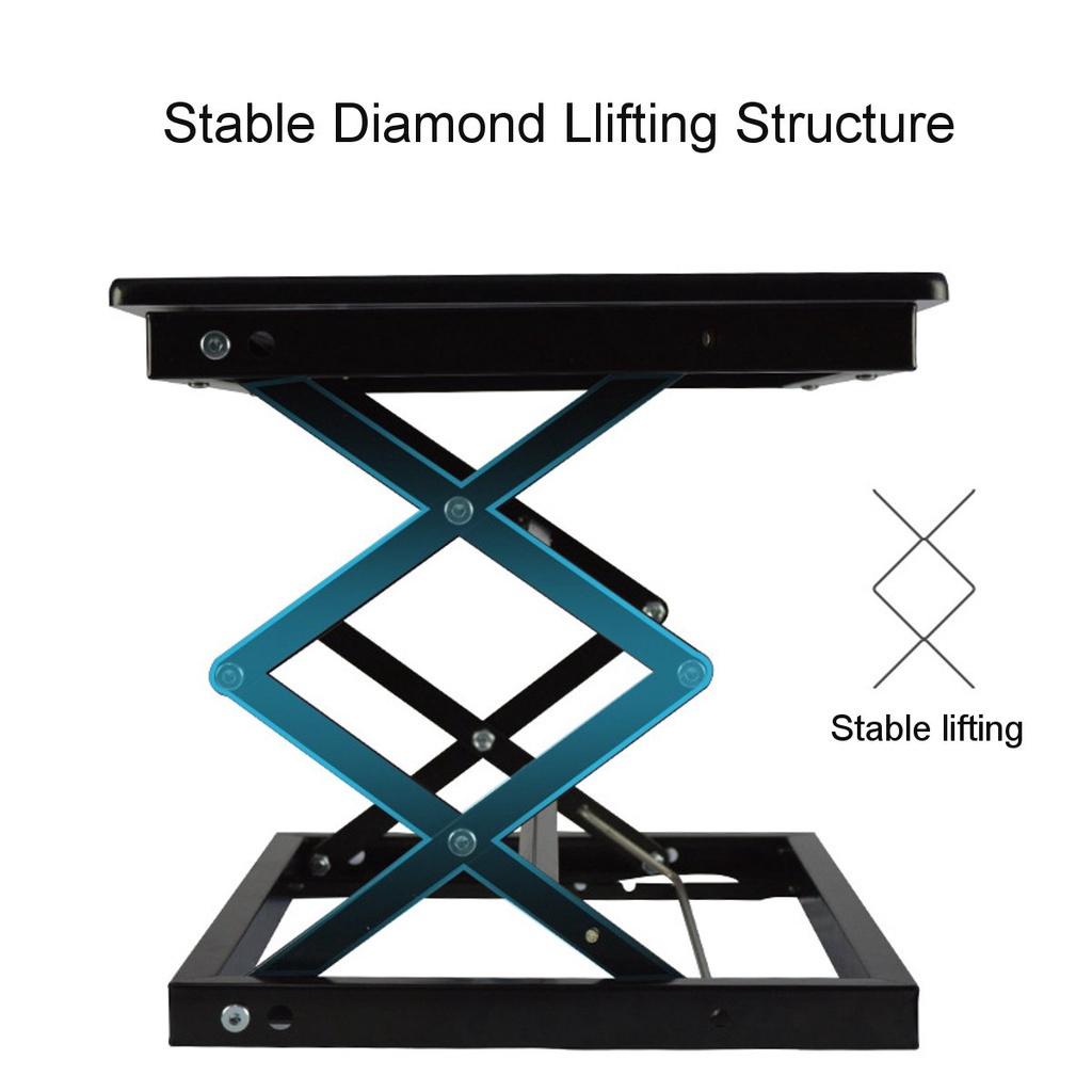 Black/White Height Adjustable Standing Desk Desktop Riser Laptop Workstation Stand Up Desk