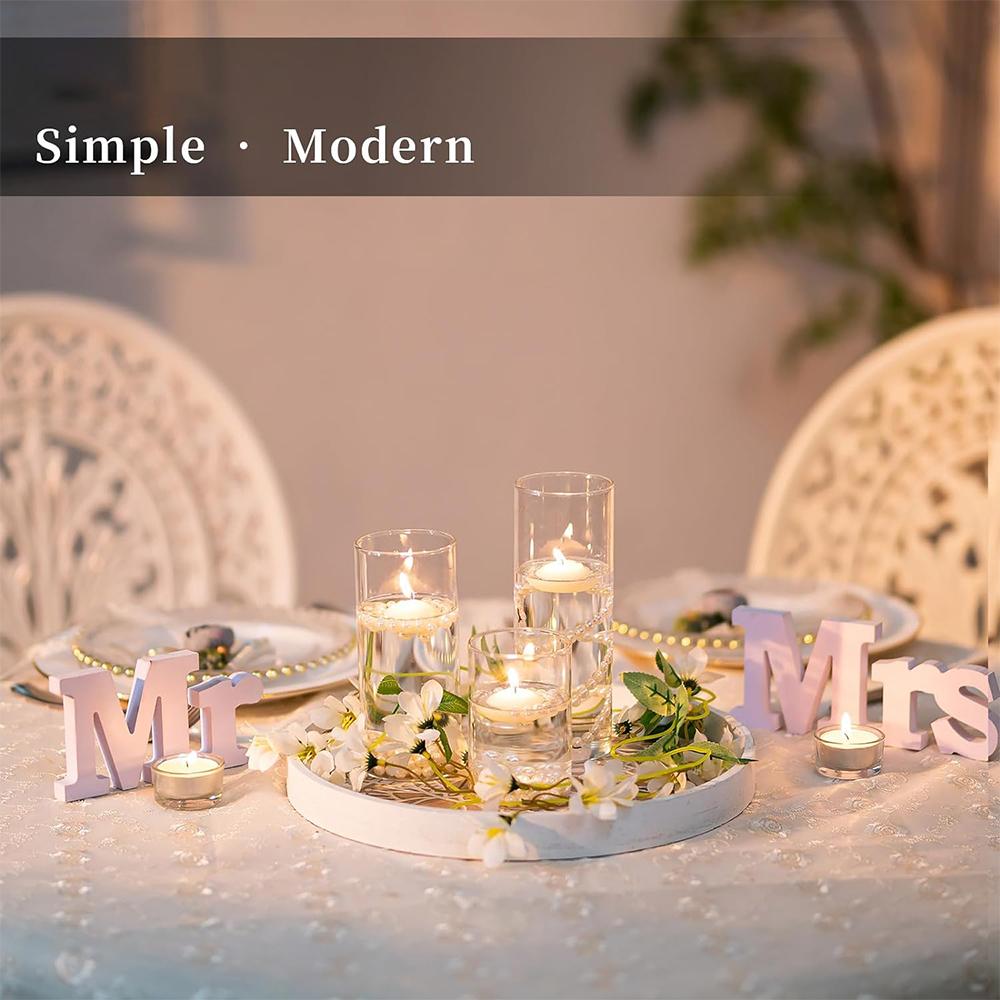 Clear Glass Cylinder Vase Glass Vases for Centerpieces, Modern Floating Candle Vases for Flowers, Hurricane Vase, Candle Holder