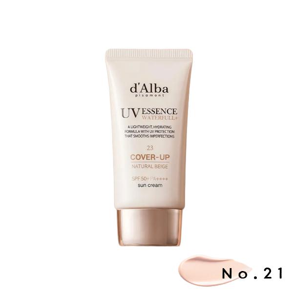 d'Alba Waterfull Tone-Up Sun Cream Natural Cover Beige 50ml (Light / Warm) SPF50+ PA++++ (10 Options)
