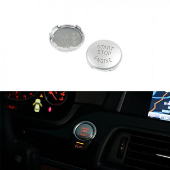 Luxury Silver Car Engine Start Button Replace Trim For BMW X5 X6 E70 E71 08-13