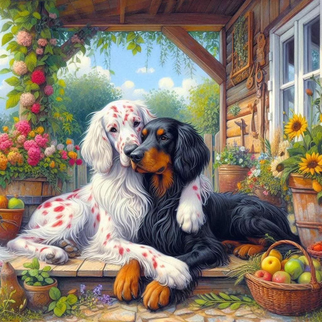 Animal and Girl Full DIY 5D Round Drill Diamond Art Diamond Painting Diamond Dots Paintings Picture Arts Craft 15.75x15.75in