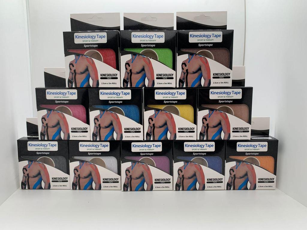 Pre-cut Elastic Muscle & Kinesiology Tape for Lifting, Sports, and Fitness - Includes Knee Pads for Basketball