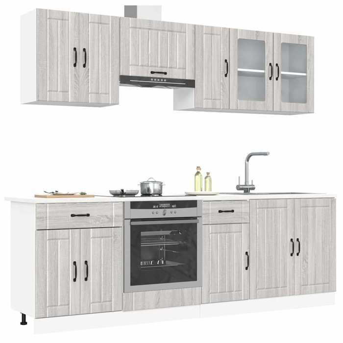 VidaXL Ensemble d'armoires de cuisine 8 pcs Kalmar bois d'ingénierie 3314837