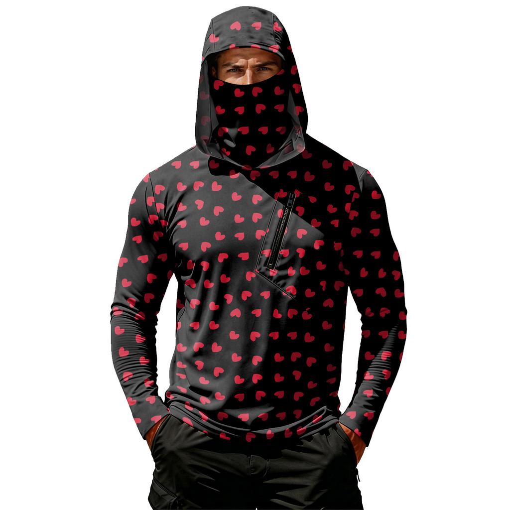 Men's Casual Hooded Long Sleeve Sunscreen Top