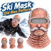3D Face Printed Balaclava Vzor starca Maska na celú tvár pre Zimné Vonkajšie Športy Cyklistiku