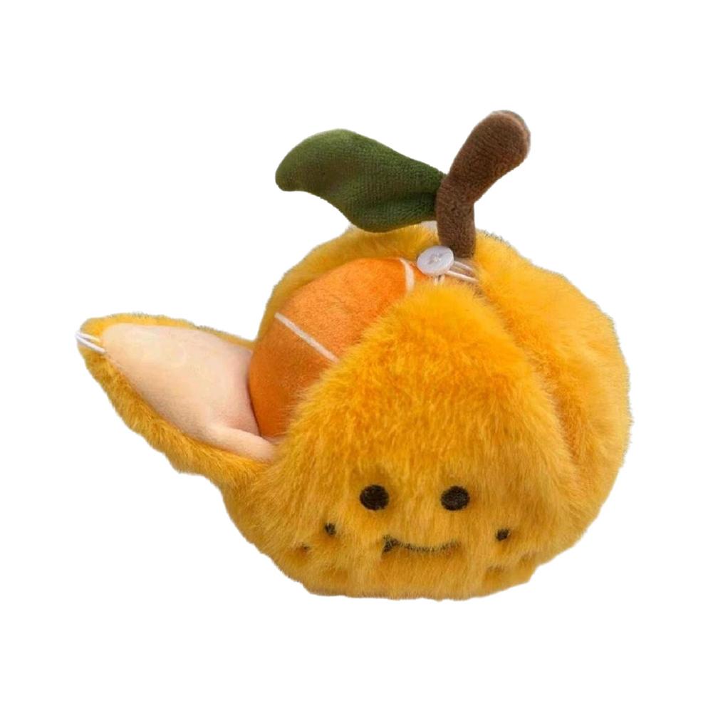 

Cartoon 1/2Pcs Lifelike Peelable Orange Segments Fruit Plush Toy Stuffed Soft Simulation Food Keychain Backpack Pendant Toy Gift Present