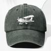 Glider Print Washed Retro Baseball Cap Fashionable Unisex Sun Protection Outdoor Hat Adjustable