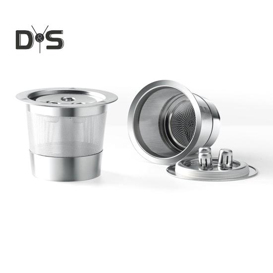 Stainless Steel Coffee Filter for K Cup Reusable Coffee Capsule Cup Fine Mesh Filter Design BPA-Free Easy To Use Refillable Coffee Filter for Ninja