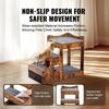 VEVOR Pet Bunk Bed with Removable Stairs, Dog/Cat Window Perch with Storage, Multi-Level Bed Window Perch Dog Bedside Sleeper Couch