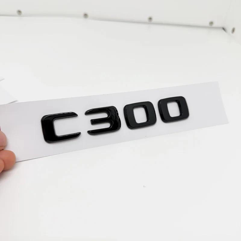 Car Trunk Letters ABS Sticker For Mercedes Benz C Class C32 C36 C63 C200 C220 C230 C300 C320 C350 4Matic Auto Logo Accessories